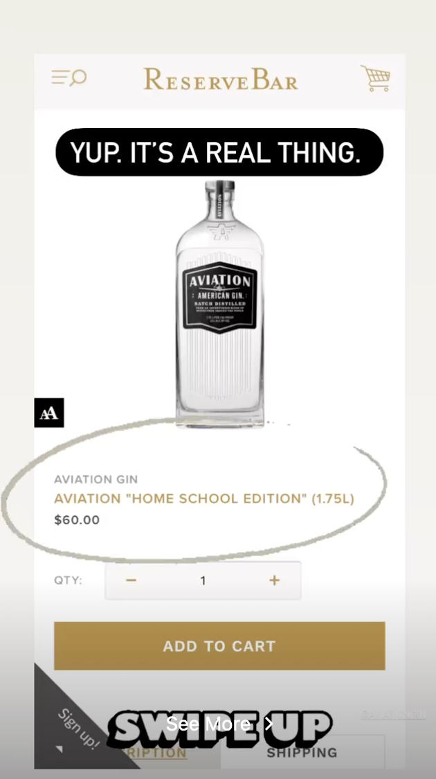Ryan Reynolds introduces new Aviation Gin Home School Edition
