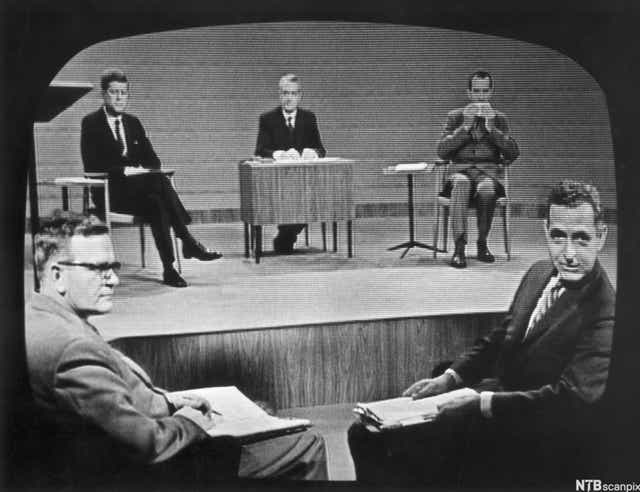 Nixon and Kennedy prepare for their first TV debate, September 1960