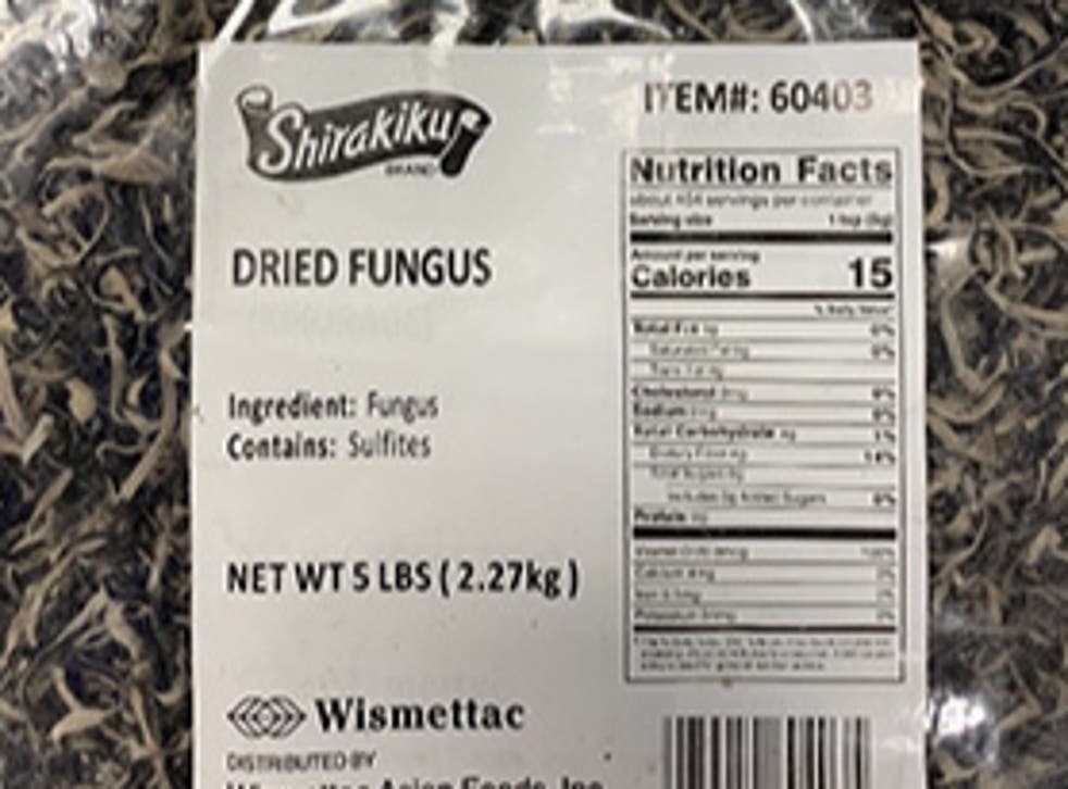 Shirakiku brand Black Fungus mushrooms were recalled on Wednesday, the Food and Drug Administration announced