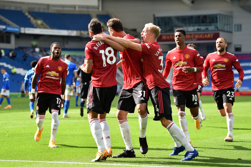 Man United won the game late on at Brighton