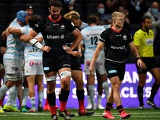 Saracens suffer Champions Cup heartbreak against Racing 92 despite Alex Goode’s kicking masterclass