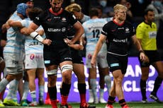 Saracens suffer Champions Cup heartbreak against Racing 92 despite Alex Goode’s kicking masterclass