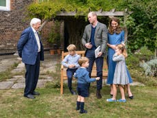 Sir David Attenborough gifts Prince George a fossilised giant shark’s tooth