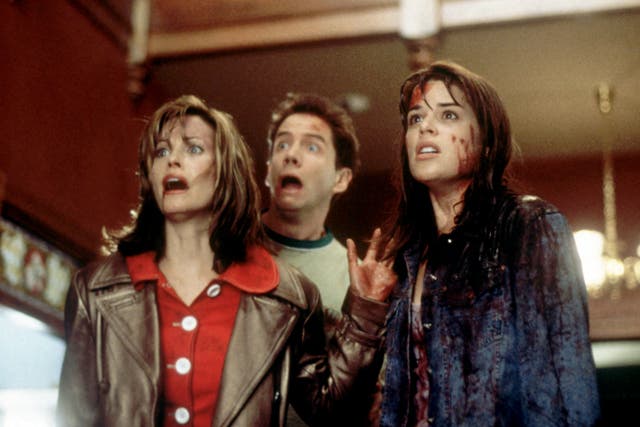 Courteney Cox, Jamie Kennedy and Neve Campbell in 'Scream'