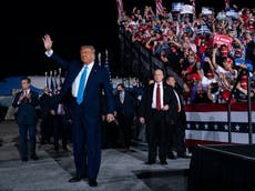 Trump mocks protester and thanks audience member after heckler ejected from rally