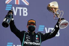 Valtteri Bottas wins Russian Grand Prix as Lewis Hamilton left infuriated by time penalty