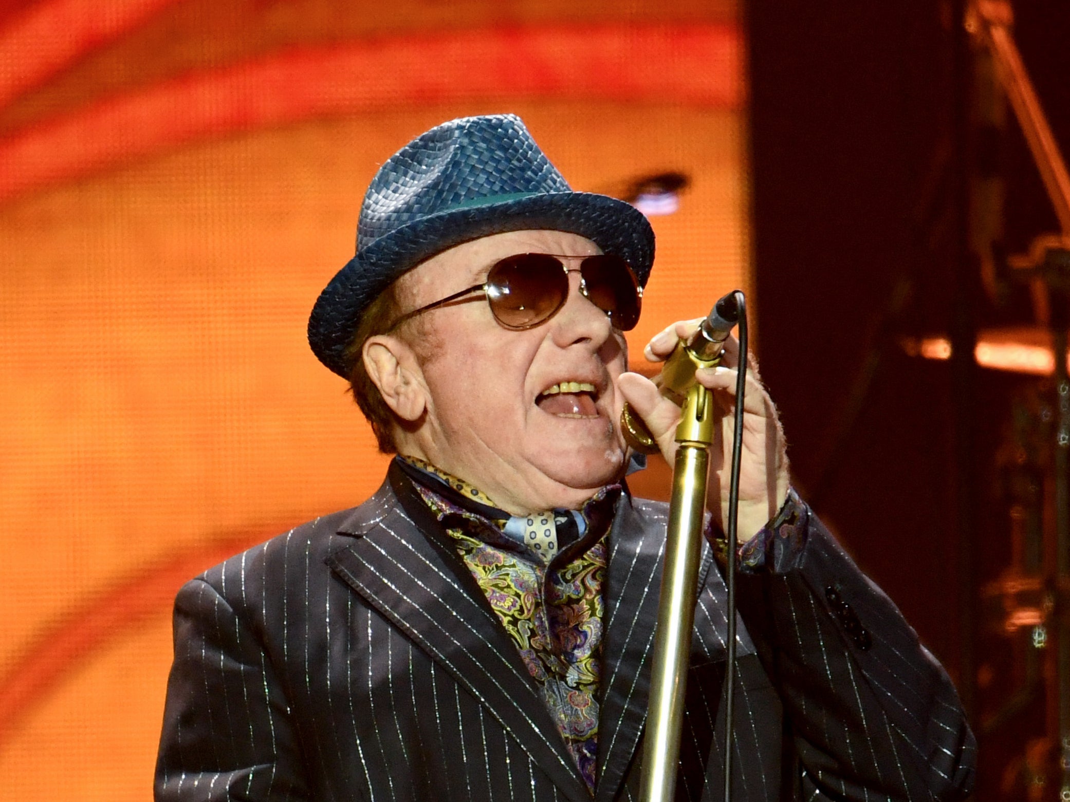 Van Morrison performs during Music For The Marsden 2020 at The O2 Arena on 3 March, 2020