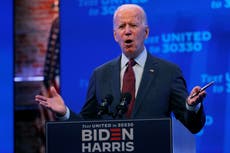 Biden news - live: New campaign ad skewers Trump over ‘disgraceful' tax returns