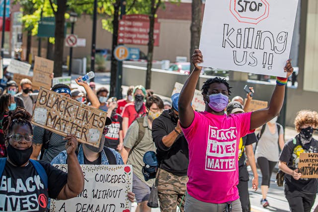 A Black Lives Matter demonstration. 