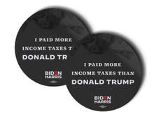 Biden campaign begins selling 'I paid more income taxes than Donald Trump' stickers