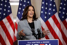 Kamala Harris warns Amy Coney Barrett threatens abortion rights and healthcare