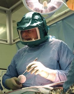 The surgeon performing an operation at BMI’s Edgbaston Hospital