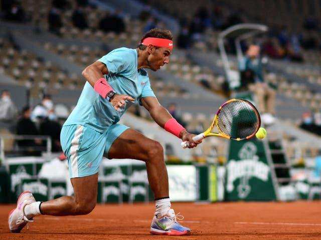 Twelves-time Roland Garros winner Rafael Nadal advanced in three sets