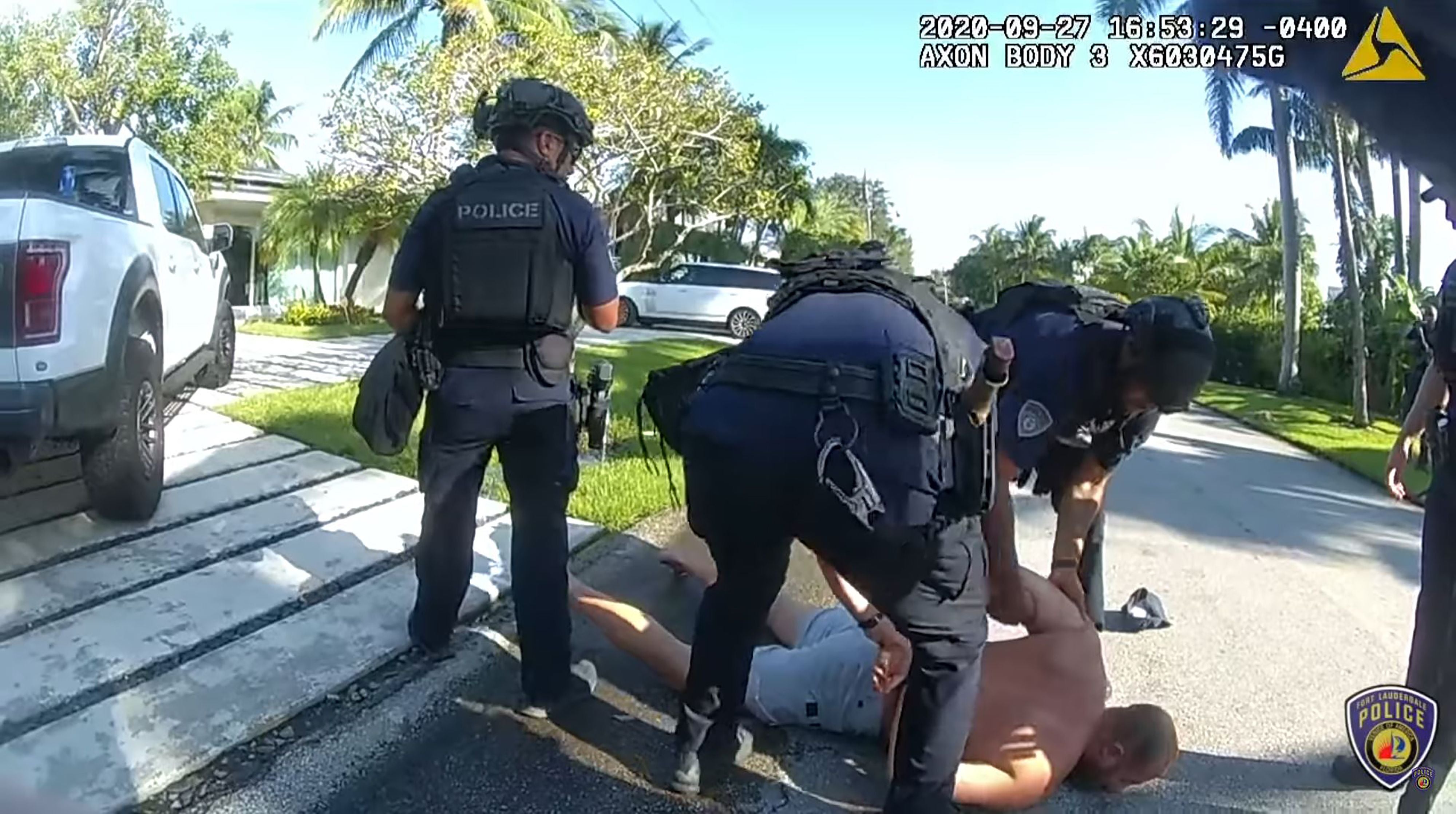 Police footage from the arrest of Brad Parscale in Florida on Sunday