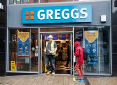 Greggs hints it may have to cut jobs when furlough scheme ends