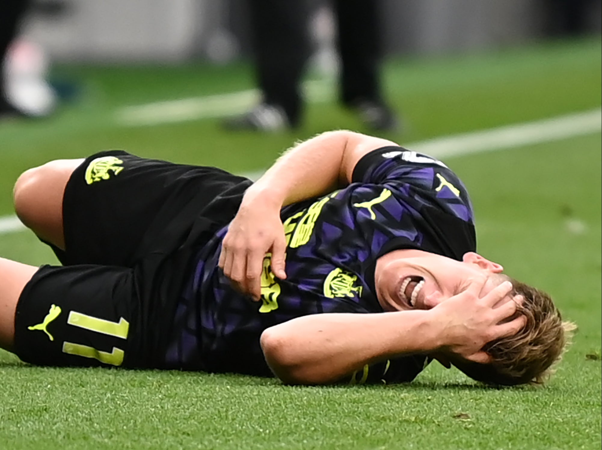 Newcastle midfielder Matt Ritchie was injured against Tottenham