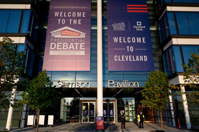 The stage is set for the first Trump-Biden debate in Cleveland, Ohio