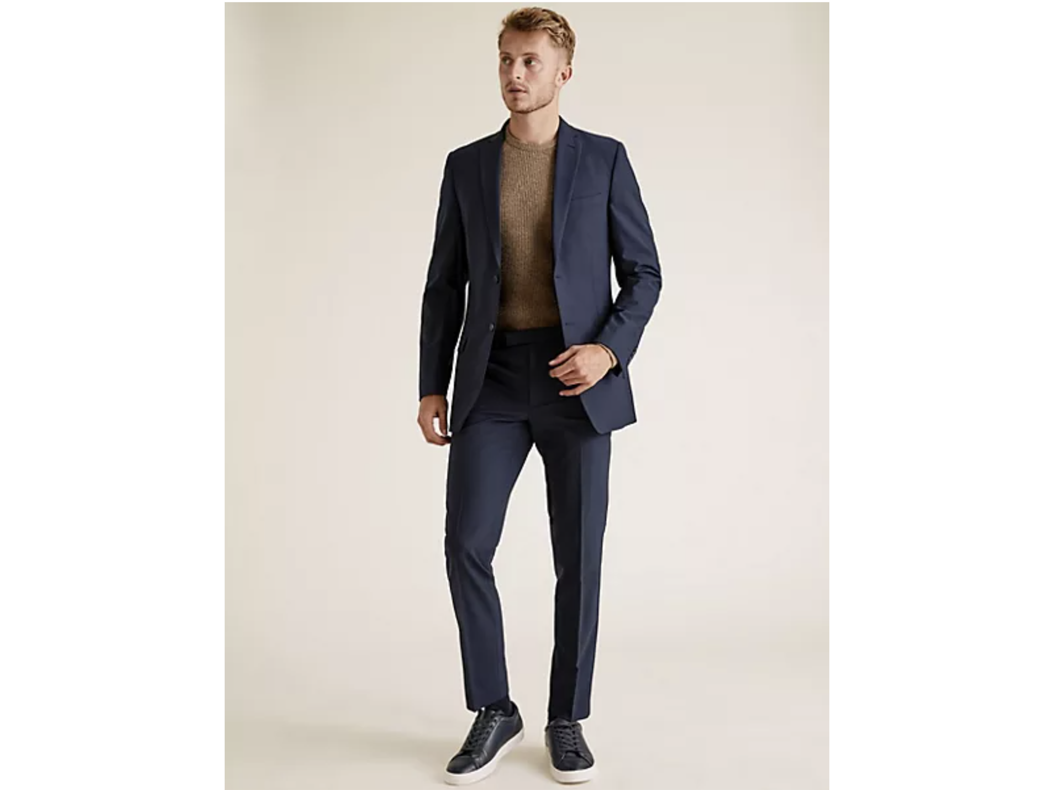 M&S ultimate navy wool-blend suit indybest