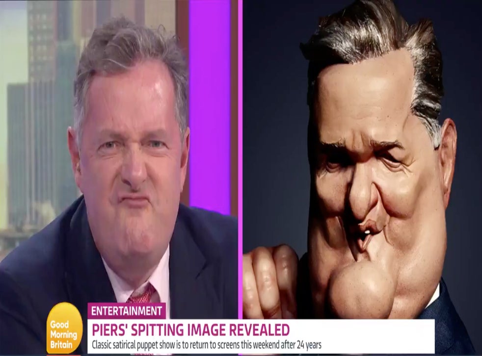 View Spitting Image Puppets Piers Morgan Background