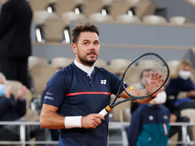 Stanislas Wawrinka's match with Dominik Koepfer was interrupted by the sound