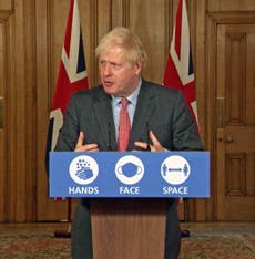 Boris Johnson has been reduced to making appeals to Covid-19 itself – and giving the virus a stern talking to