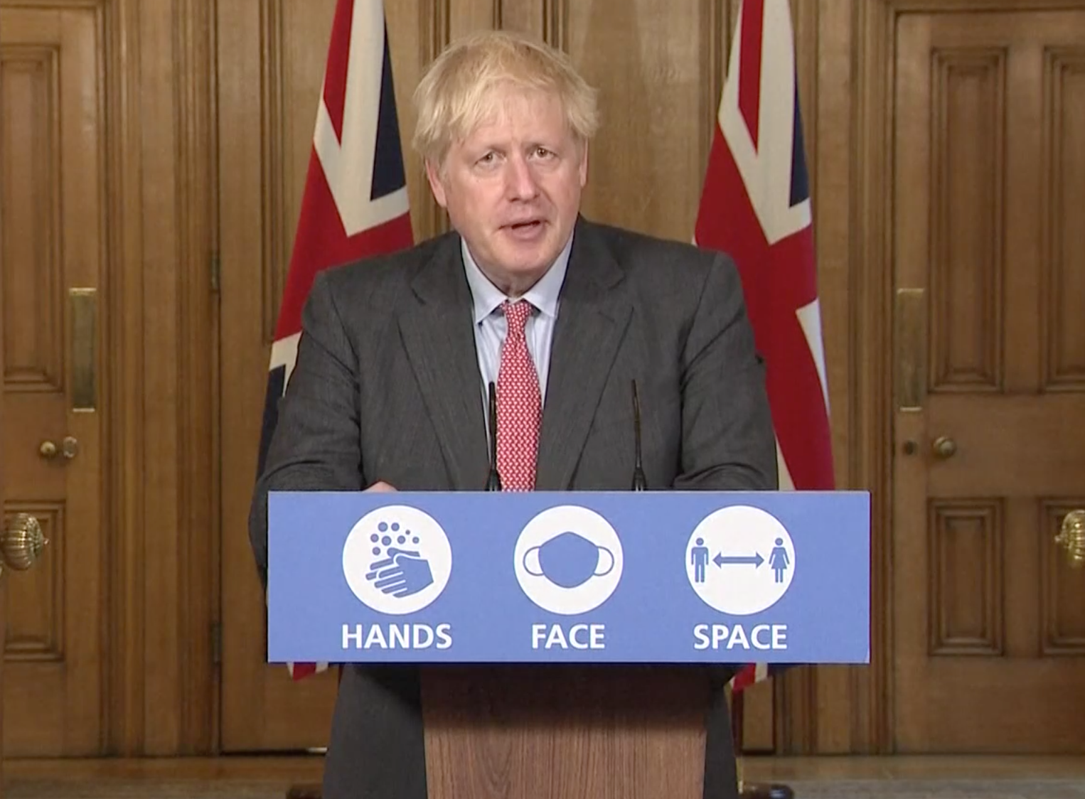 Boris Johnson briefs the public on the government's Covid-19 response