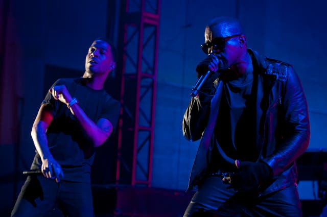 Kid Cudi y Kanye West 