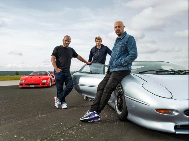 Top Gear presenters Paddy McGuinness, Freddie Flintoff and Chris Harris