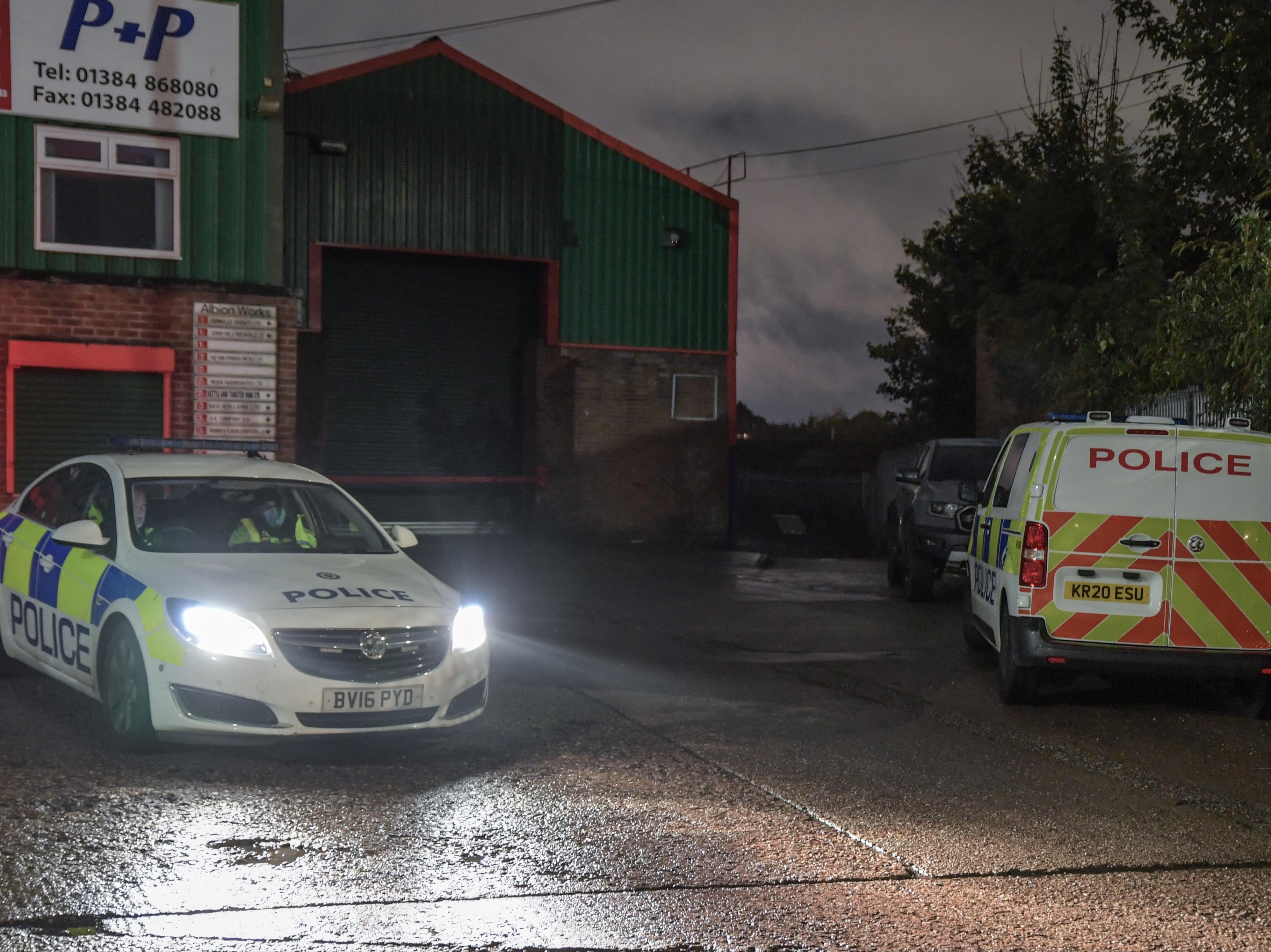 Police sealed off the industrial estate, put cordons in place to preserve the scene and enquiries are underway
