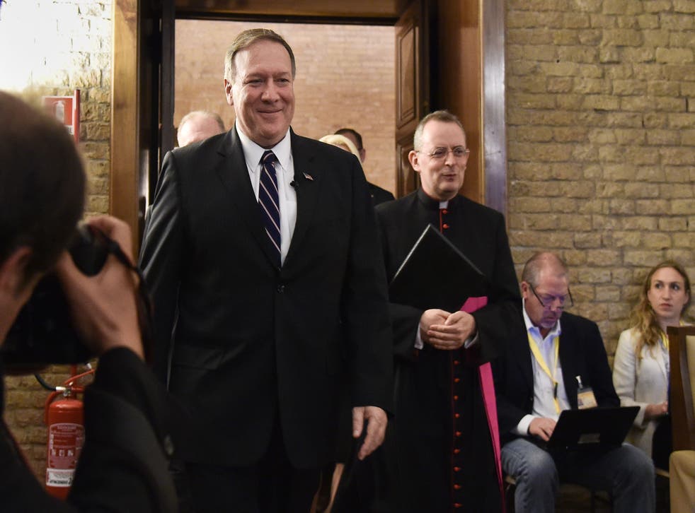 Mike Pompeo en el Vaticano.