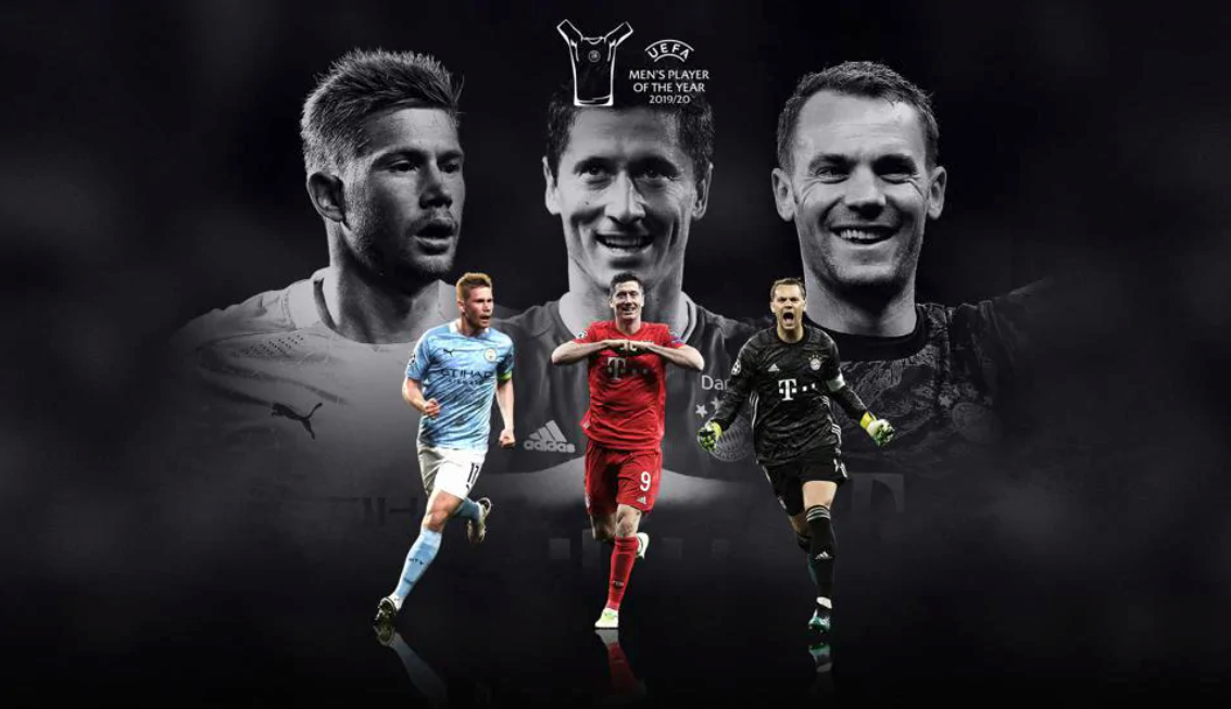 Uefa's three-man shortlist for the Men's Player of the Year