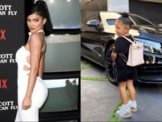 Kylie Jenner faces criticism over photo of two-year-old daughter Stormi wearing designer backpack