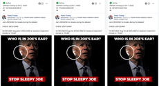 Trump campaign pushes Facebook ads promoting earpiece conspiracy with doctored image of Biden