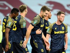 Aston Villa vs Stoke result: Sam Vokes heads Championship side past hosts and into Carabao Cup quarter-finals