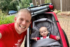 Baby born on original date for 2020 London Marathon to join father as he completes 26.2 mile distance