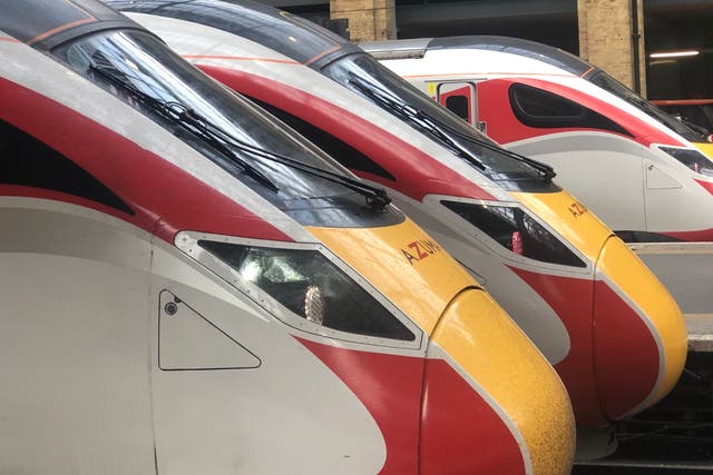 Crowd pleasers: LNER Azuma trains at London King's Cross