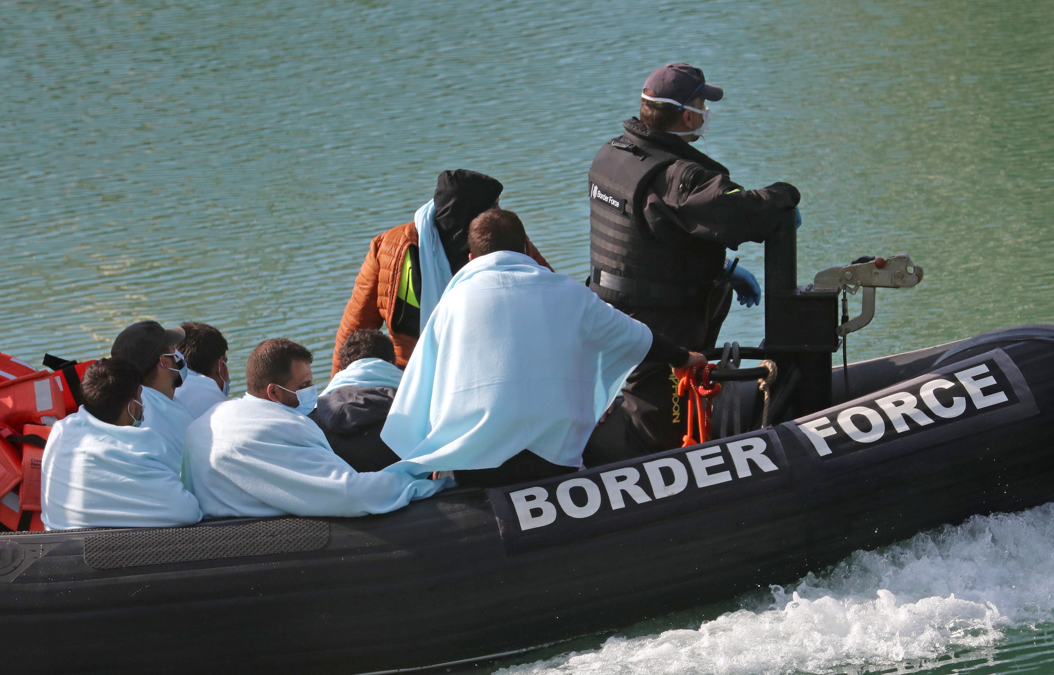 Border Force picks up migrants making channel crossing