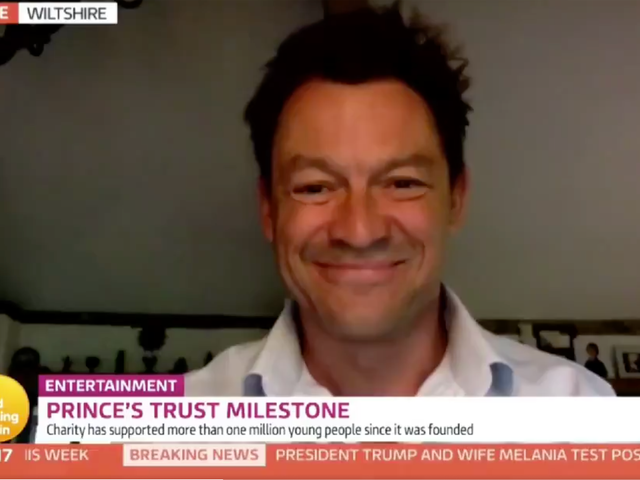 Dominic West during his appearance on 'Good Morning Britain' this morning