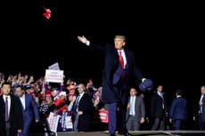 Trump coronavirus diagnosis: President threw MAGA hats into rally crowd one day before diagnosis