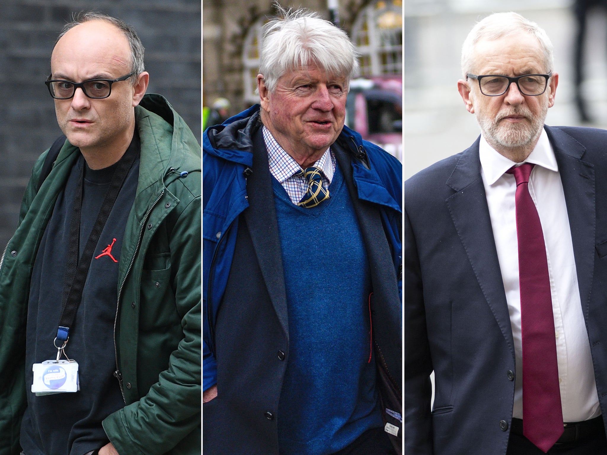 Dominic Cummings, Stanley Johnson and Jeremy Corbyn are among the high-profile figures to have been spotted breaking Covid rules
