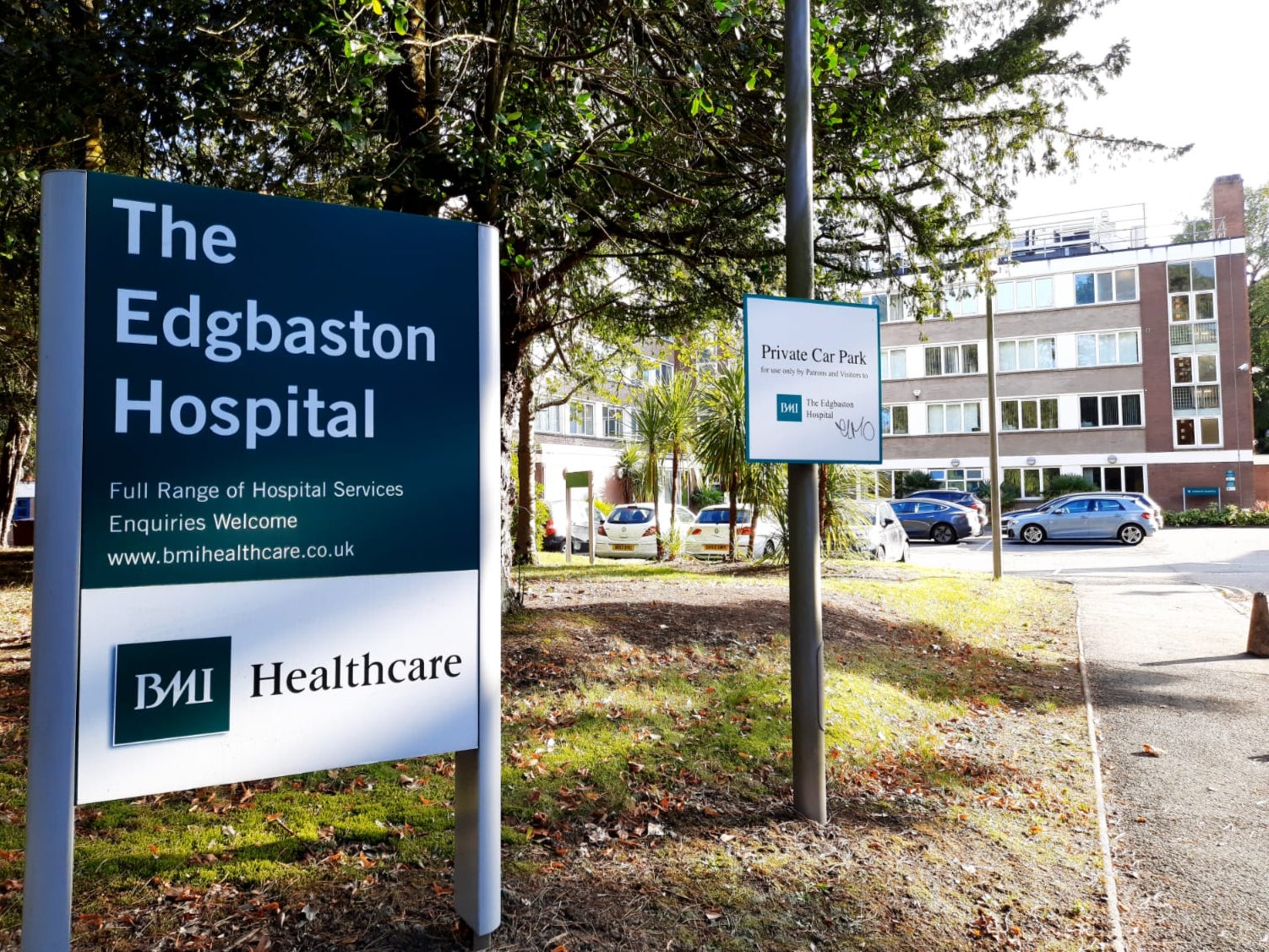 The BMI Healthcare Edgbaston Hospital where surgeon Derek McMinn operated