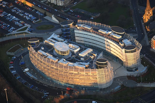 An aerial photo of Northumbria University, where a Covid-19 outbreak is affecting hundreds of students