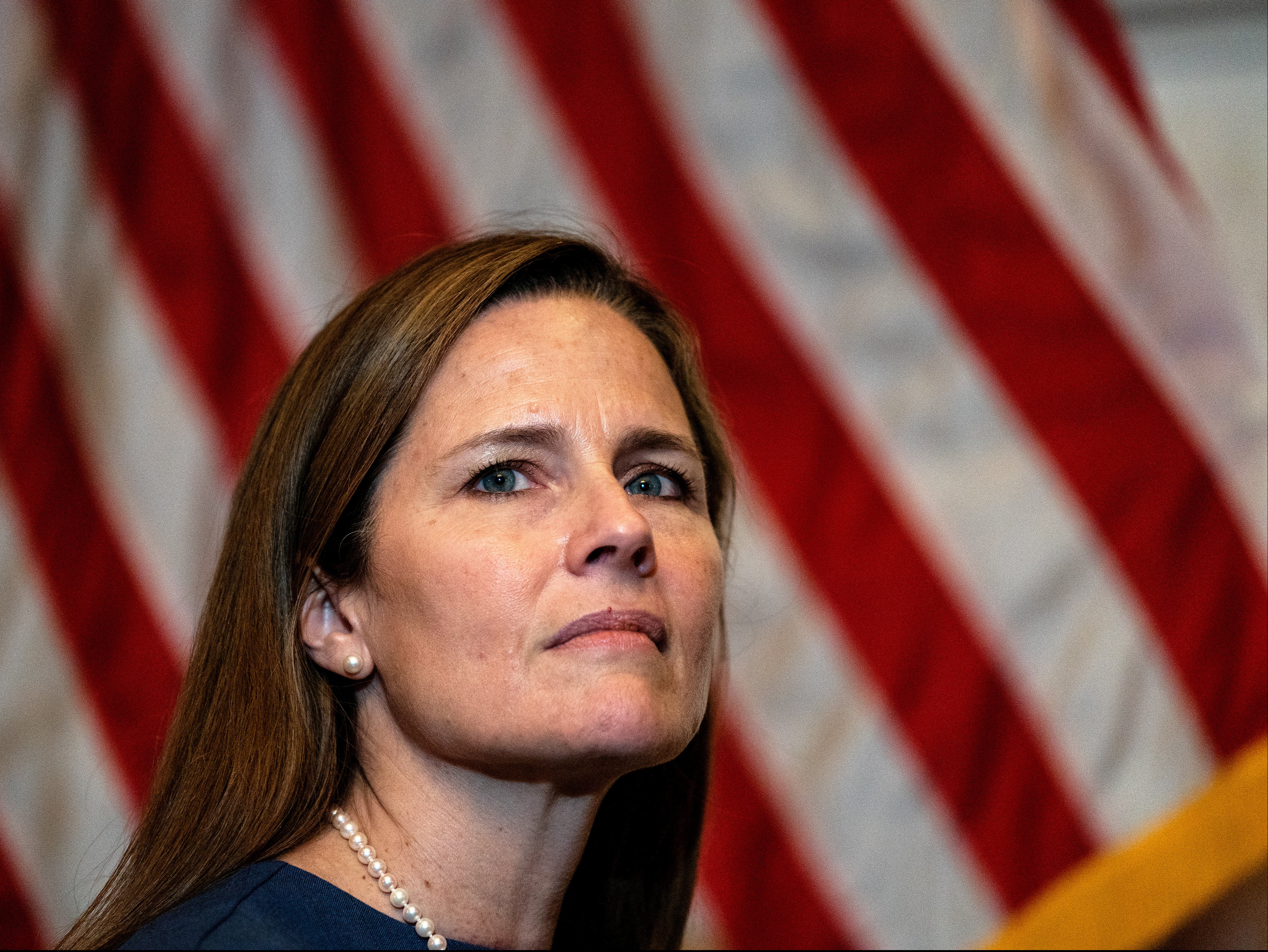 Judge Amy Coney Barrett, US President Donald Trump's nominee for the U.S. Supreme Court