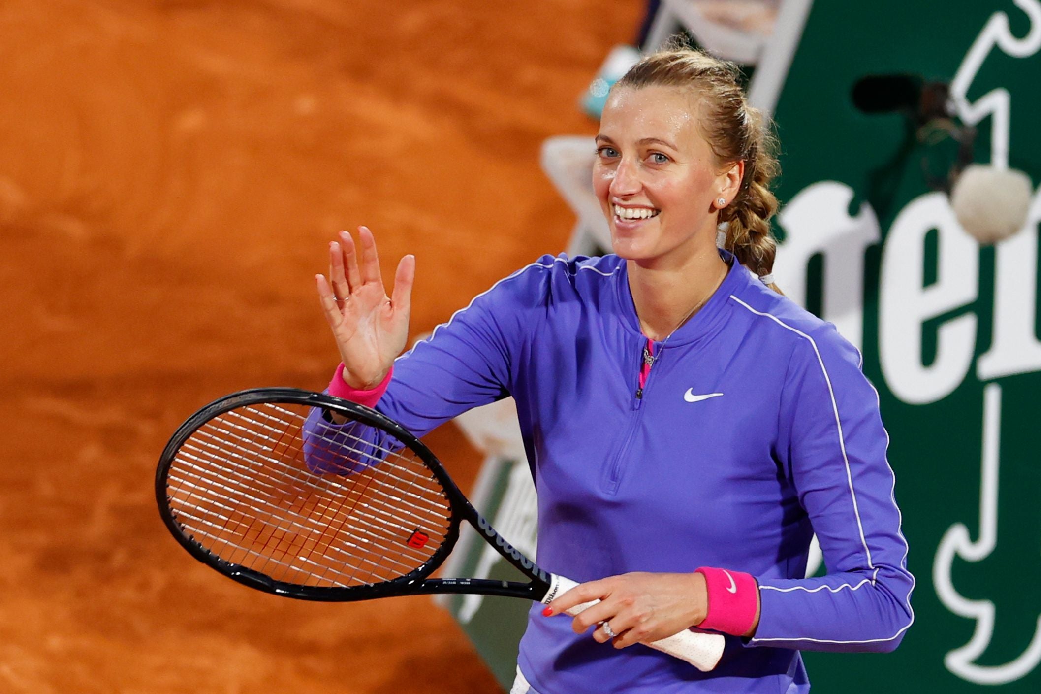 Petra Kvitova reached the fourth round of the French Open for the first time in five years