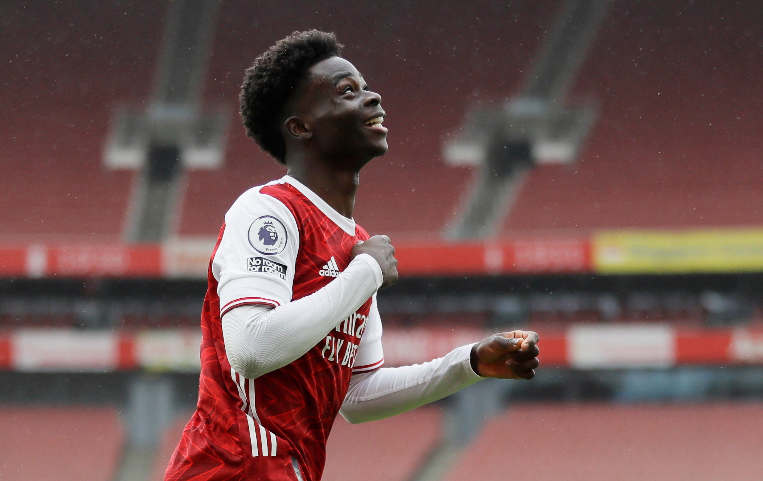 Bukayo Saka scored Arsenal's opening goal in the same week he received his first England call-up