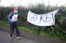 London Marathon: Thousands of runners battle wind and rain for virtual race around the world