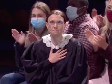 Kate McKinnon honours Ruth Bader Ginsburg with tribute during SNL