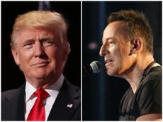 Trump fans play Springsteen’s Born in the USA outside hospital without realising what lyrics mean