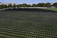 Memorial held outside White House to honour Americans killed by Covid