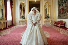 The Crown shares first picture of Princess Diana’s wedding dress